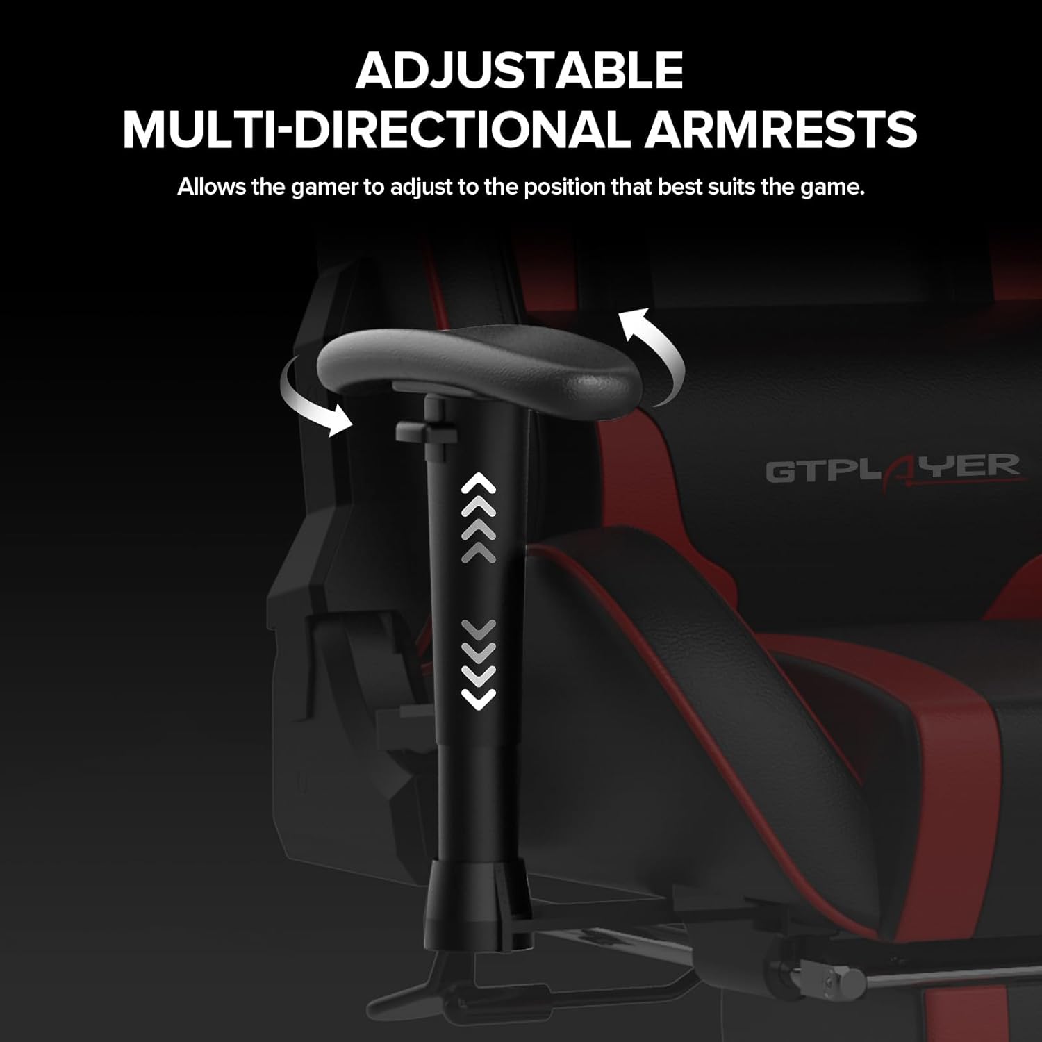 GTPLAYER Gaming Chair with Footrest Speakers Video Game Chair Bluetooth Music Heavy Duty Ergonomic Computer Office Desk Chair