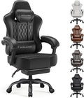 GTPLAYER Big and Tall Gaming Chair with Footrest, Ergonomic Office Desk Chair with 4.4in Thick Cushion