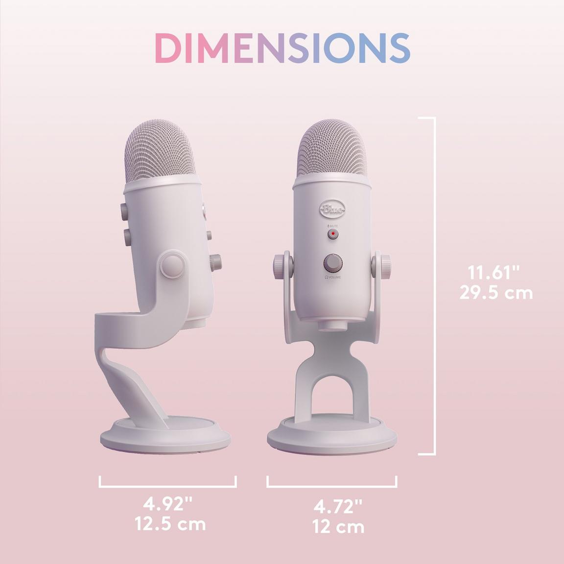 Blue Microphone Yeti Aurora Collection USB Microphone White Mist